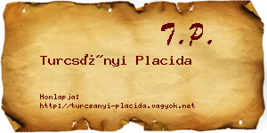 Turcsányi Placida névjegykártya